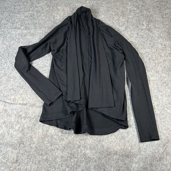 Athleta Cardigan Womens 2XS Pranayama Wrap Open Front Athletisure Black Yoga - Picture 1 of 6